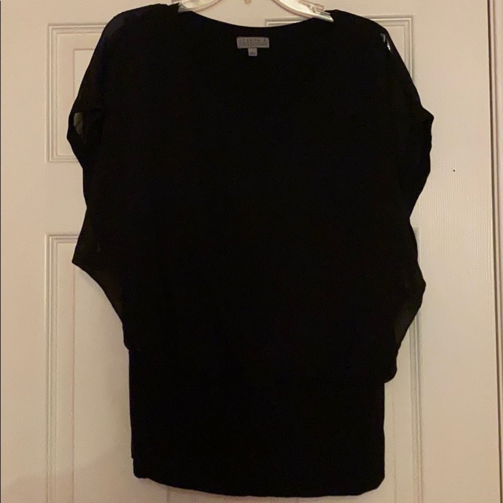 Black Sheer Sleeved Women’s Top